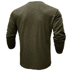 Gerald - Classic Long Sleeve Henley Shirt | By Julian & Claire Toronto