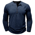 Gerald - Classic Long Sleeve Henley Shirt | By Julian & Claire Toronto