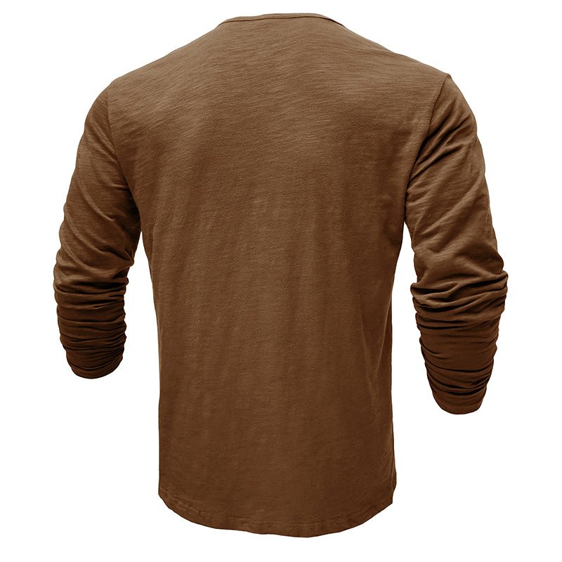 Gerald - Classic Long Sleeve Henley Shirt | By Julian & Claire Toronto