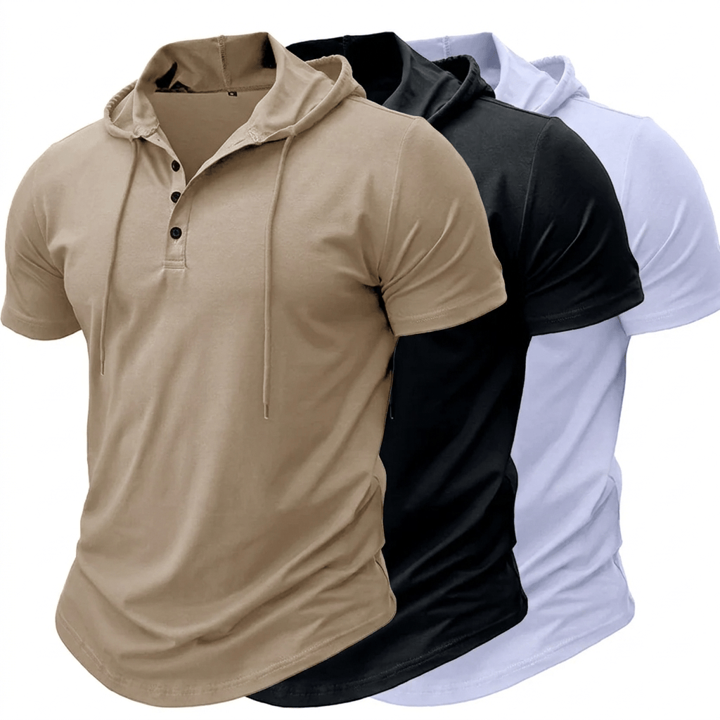 Rhett - Relaxed Fit Henley Hoodie | By Julian & Claire Toronto