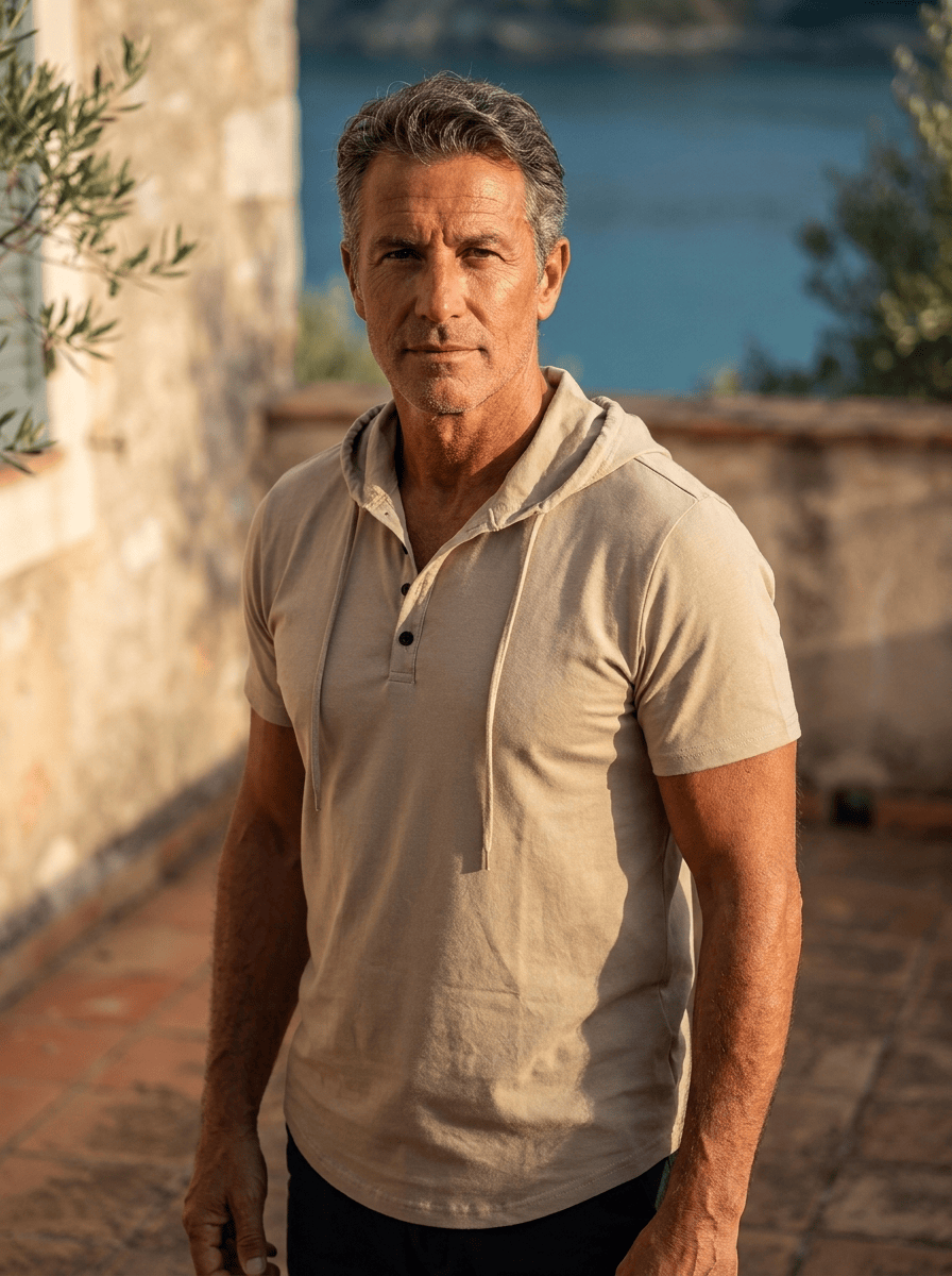 Rhett - Relaxed Fit Henley Hoodie | By Julian & Claire Toronto