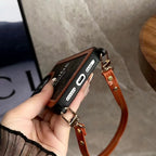 White Celine iPhone Case With Strap-SZ231124