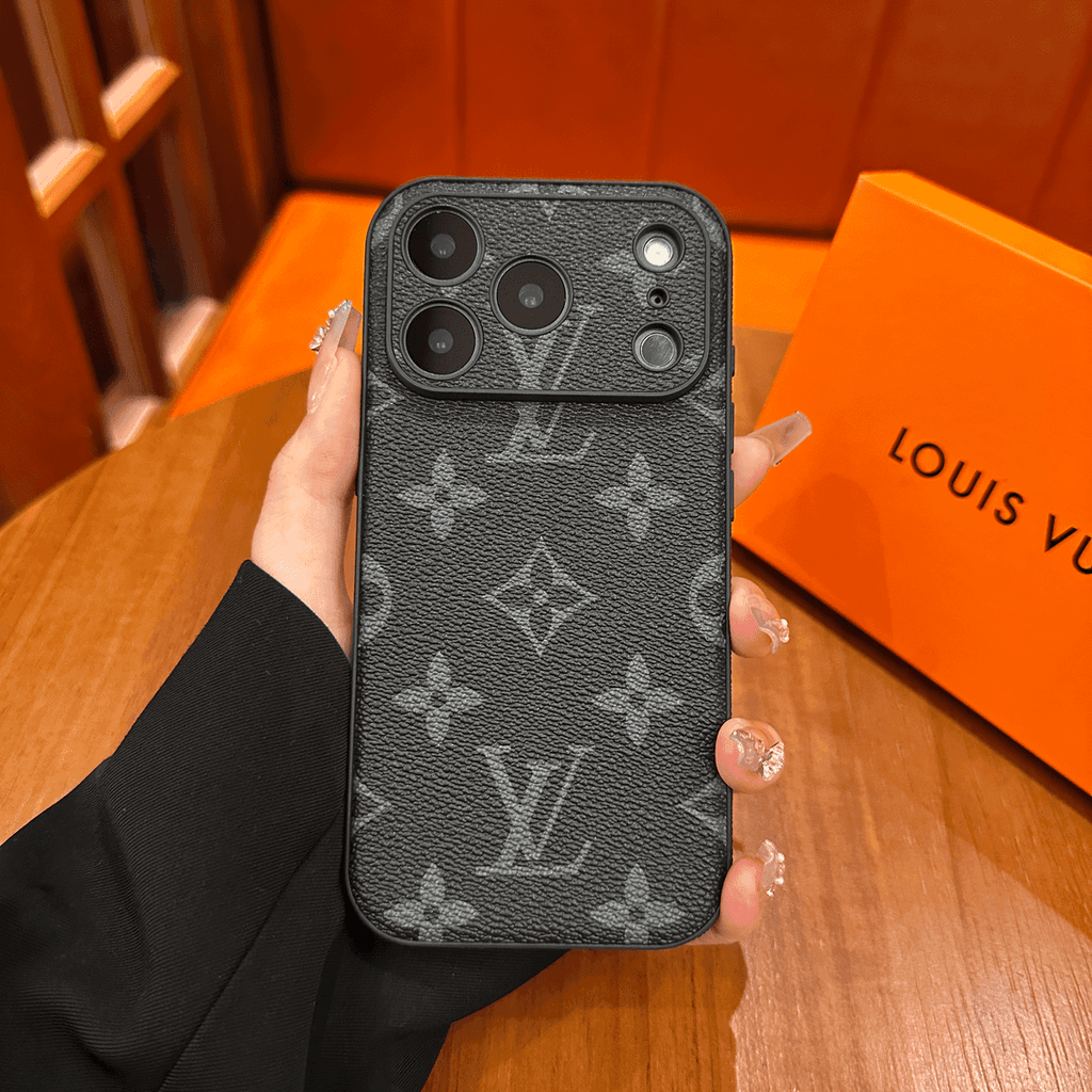 Premium Patterned Leather Protective Case for iPhone – Slide Camera Cover Design