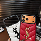 Luxury Quilted Leather iPhone Case — Shockproof Slim Protective Cover