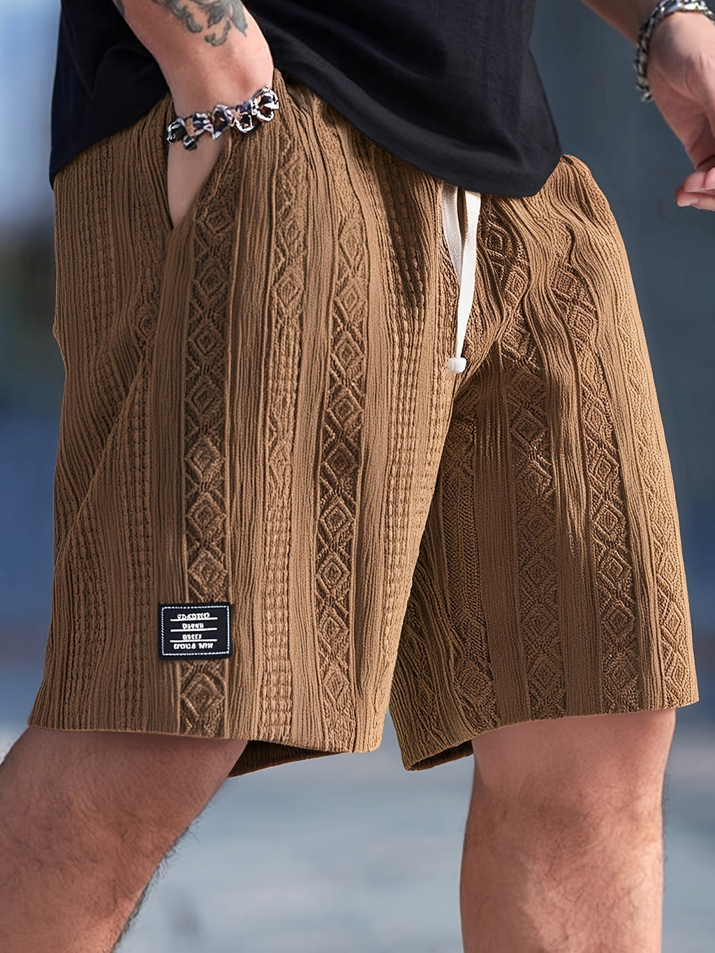 Brock - Diamond Knit Lounge Shorts | By Julian & Claire Toronto