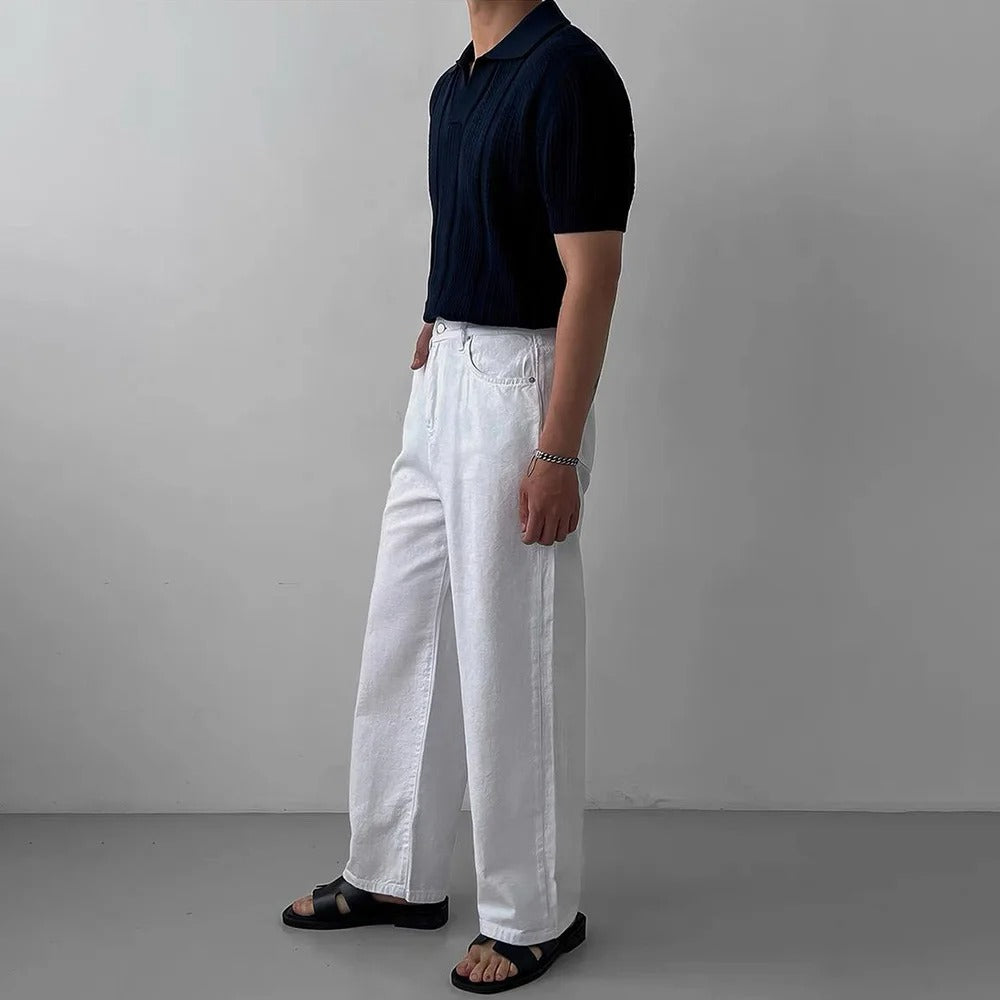 Roger - Classic Knitted Polo Shirt | By Julian & Claire Toronto