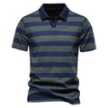 Warner -  Striped Short Sleeve Polo Shirt | By Julian & Claire Toronto