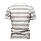Warner -  Striped Short Sleeve Polo Shirt | By Julian & Claire Toronto