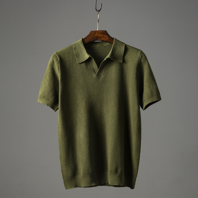Russel - Lightweight Textured Polo Shirt | By Julian & Claire Toronto