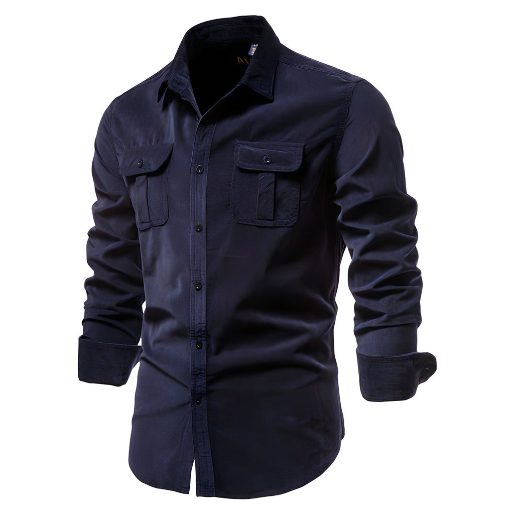 Brian - Classic Military Style Button-Up Shirt | By Julian & Claire Toronto