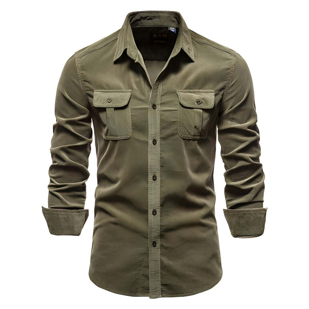 Brian - Classic Military Style Button-Up Shirt | By Julian & Claire Toronto