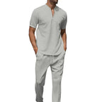 Urijah - Casual Waffle Polo Co-Ord Set | By Julian & Claire Toronto