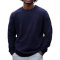 Navy Blue Hudson - Round Neck Long Sleeve | By Julian & Claire Toronto